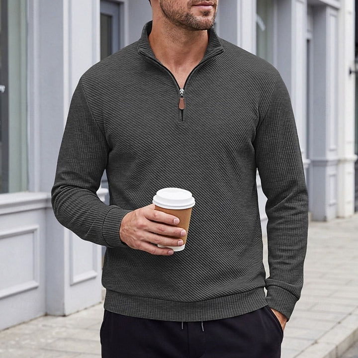 Grady | Texturerad Quarter-Zip Pullover