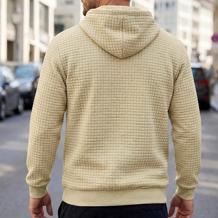 Merrick | Texturerad Huva Pullover Hoodie