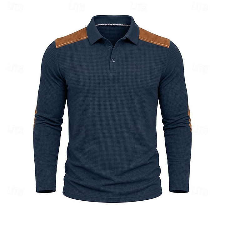 Garrett | Texturerad långärmad polo