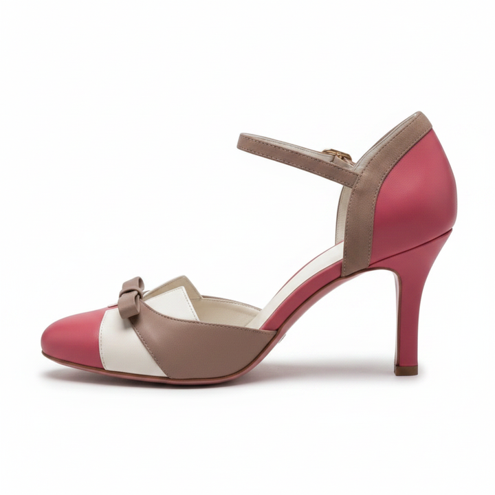 Quinnae | Ribbdetalj Kitten Heel Pumpar
