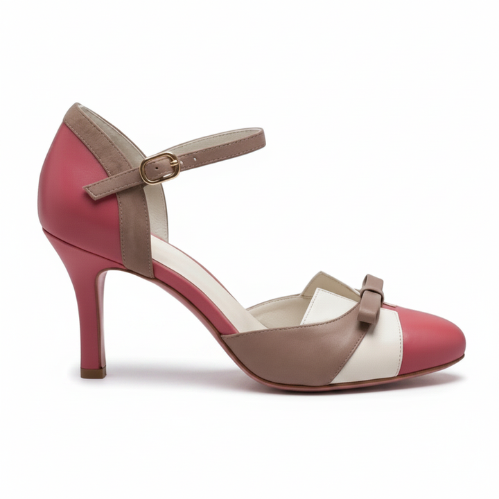 Quinnae | Ribbdetalj Kitten Heel Pumpar