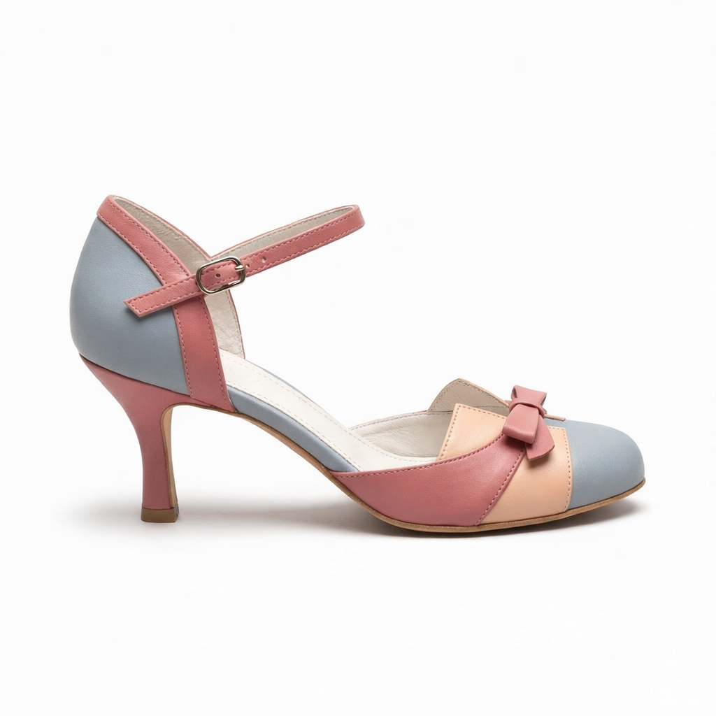 Quinnae | Ribbdetalj Kitten Heel Pumpar