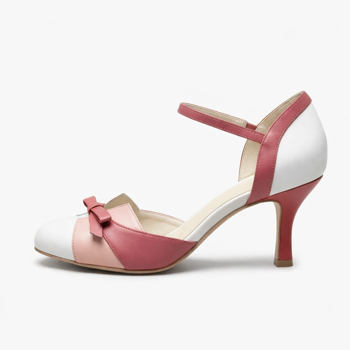 Quinnae | Ribbdetalj Kitten Heel Pumpar
