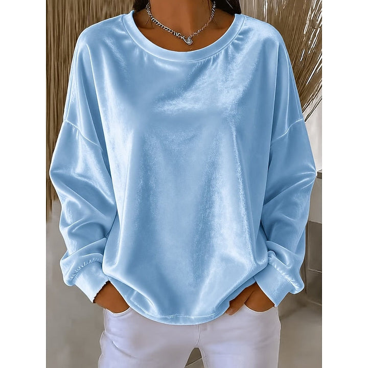 Blythe | Avslappnad Crew-Neck Topp