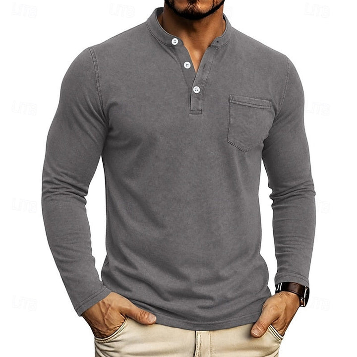 Owen | Klassisk Henley Långärmad Skjorta