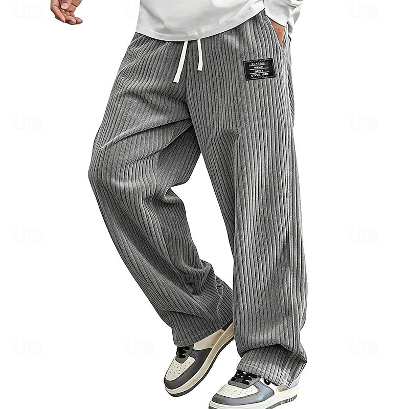 Nash | Avslappnade Ribbad Drawstring Byxor