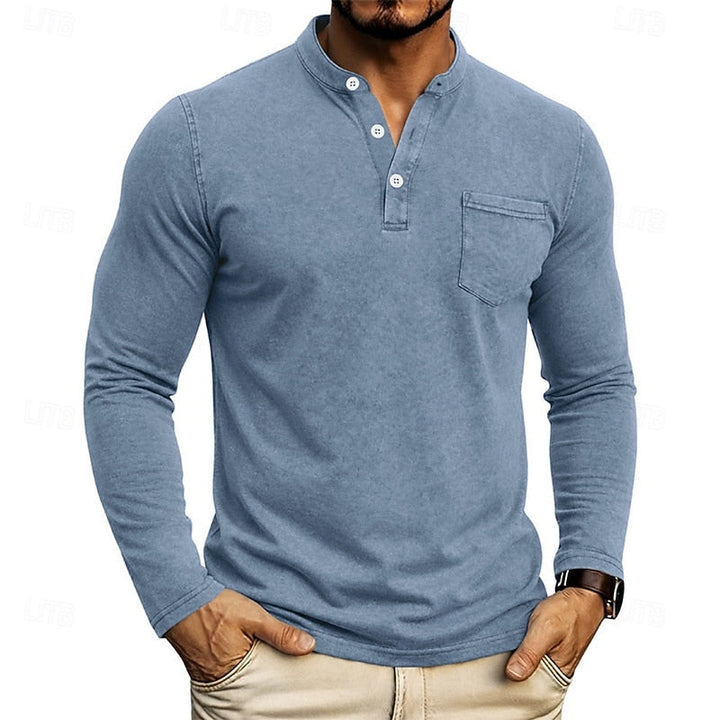 Owen | Klassisk Henley Långärmad Skjorta