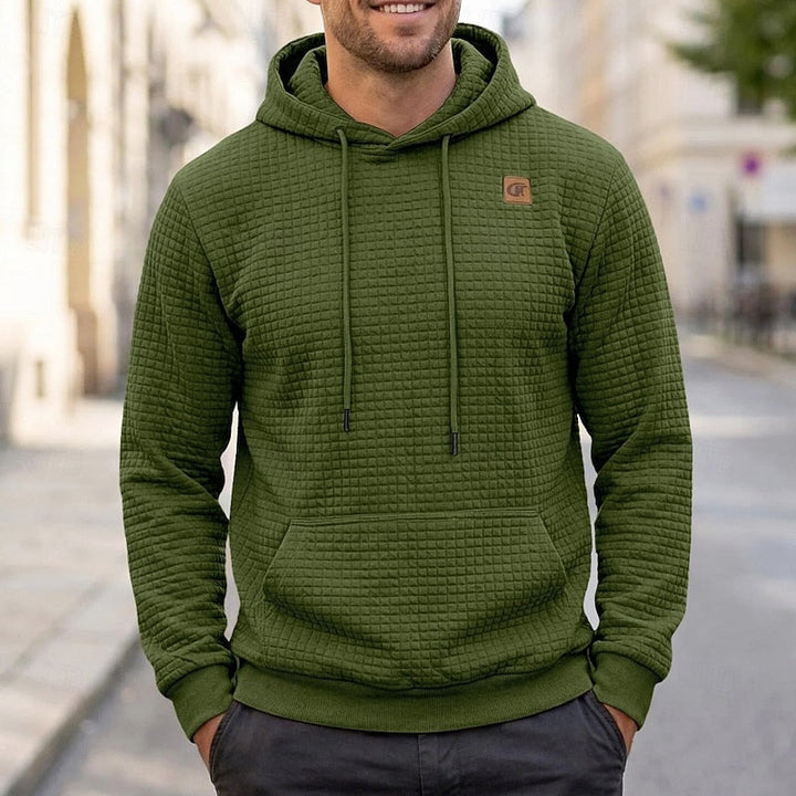 Merrick | Texturerad Huva Pullover Hoodie