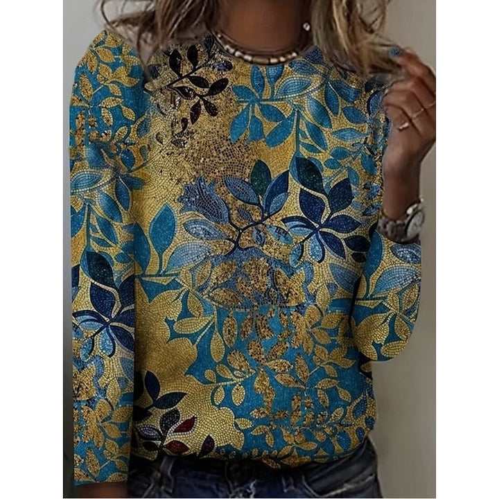 Katherine | Vintage Botanisk Tryck Topp