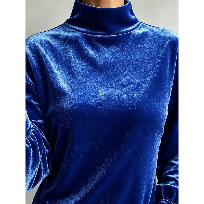 Belinda | Elegant Mock Neck Blus