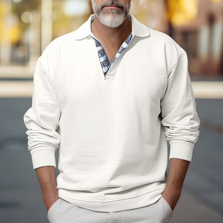 Landon | Polo-Krage Sweatshirt
