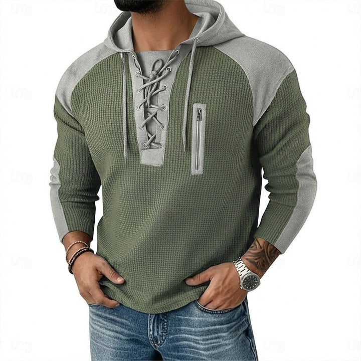 Rory | Snörning Texturerad Hoodie