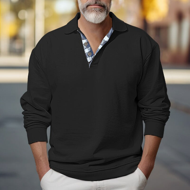 Landon | Polo-Krage Sweatshirt