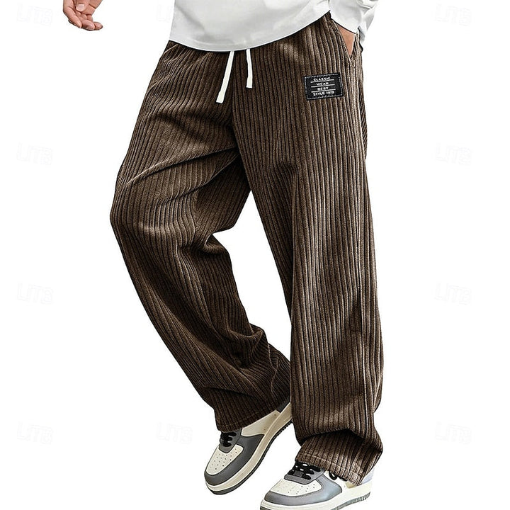 Nash | Avslappnade Ribbad Drawstring Byxor