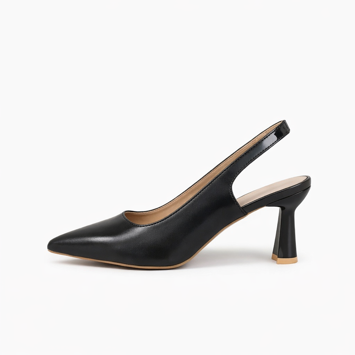 Sophia | Spetsig Tå Slingback Klackar