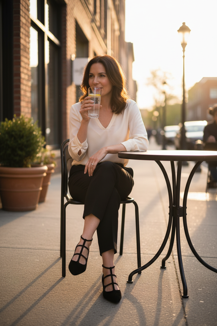 Sorelle | Klassiska Nude Blockklack Pumps