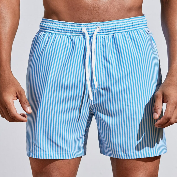 Nolan | Förfinade Randiga Badshorts