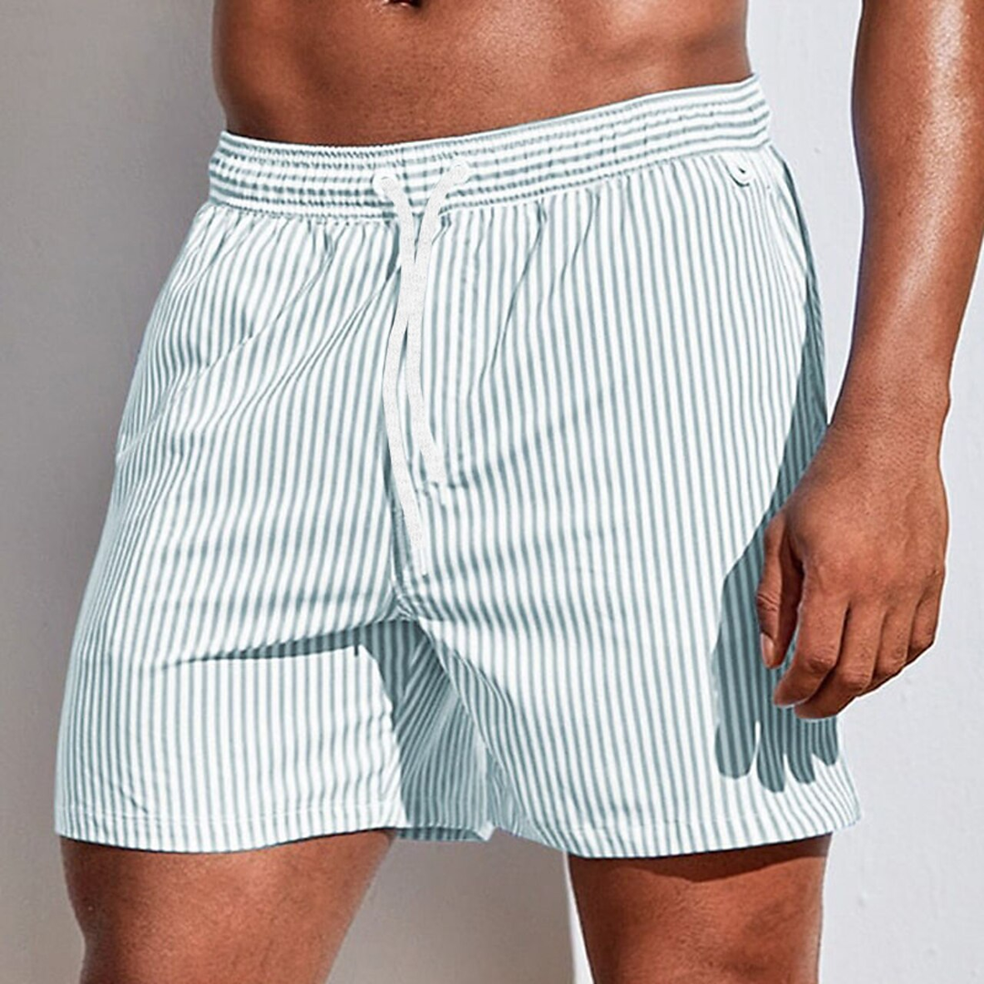 Nolan | Förfinade Randiga Badshorts