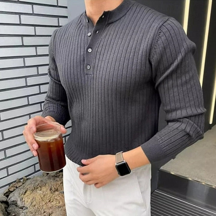 Declan | Ribbad Henley Jumper