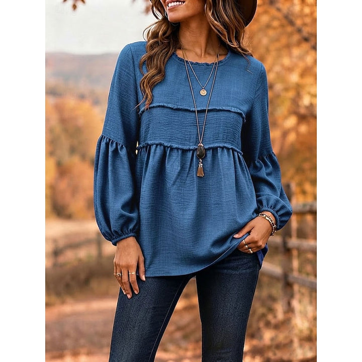 Isabelle | Avslappnad Peplum Blus