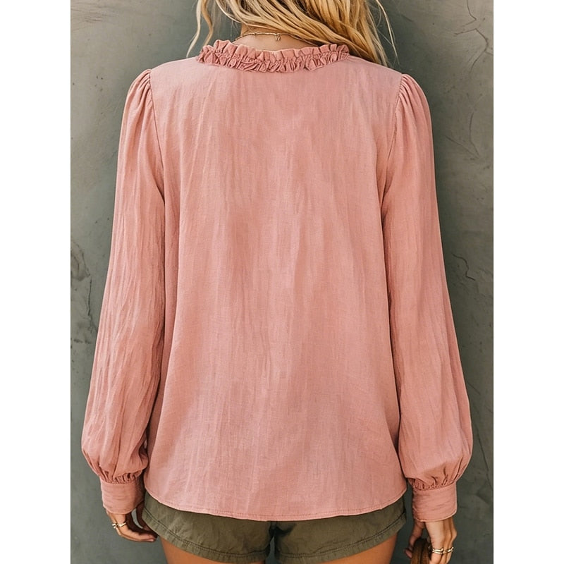 Delaney | Volang V-ringad Blus