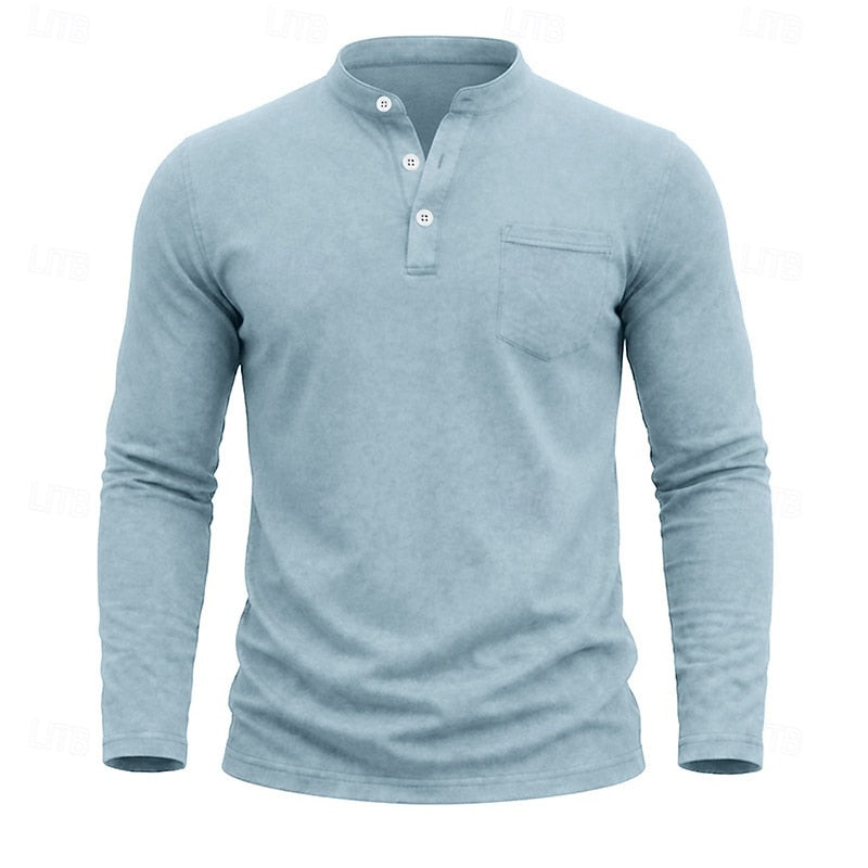 Owen | Klassisk Henley Långärmad Skjorta