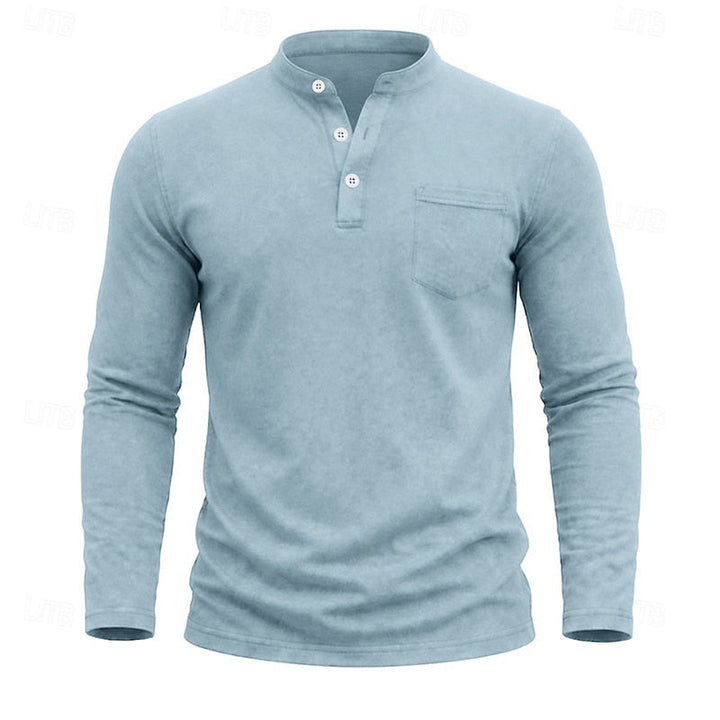 Owen | Klassisk Henley Långärmad Skjorta