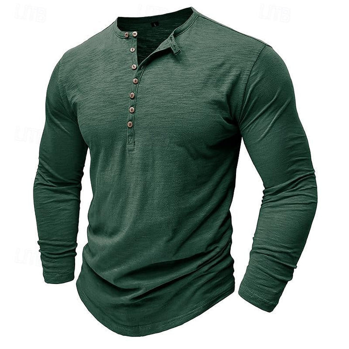 Nash | Klassisk långärmad Henley-skjorta