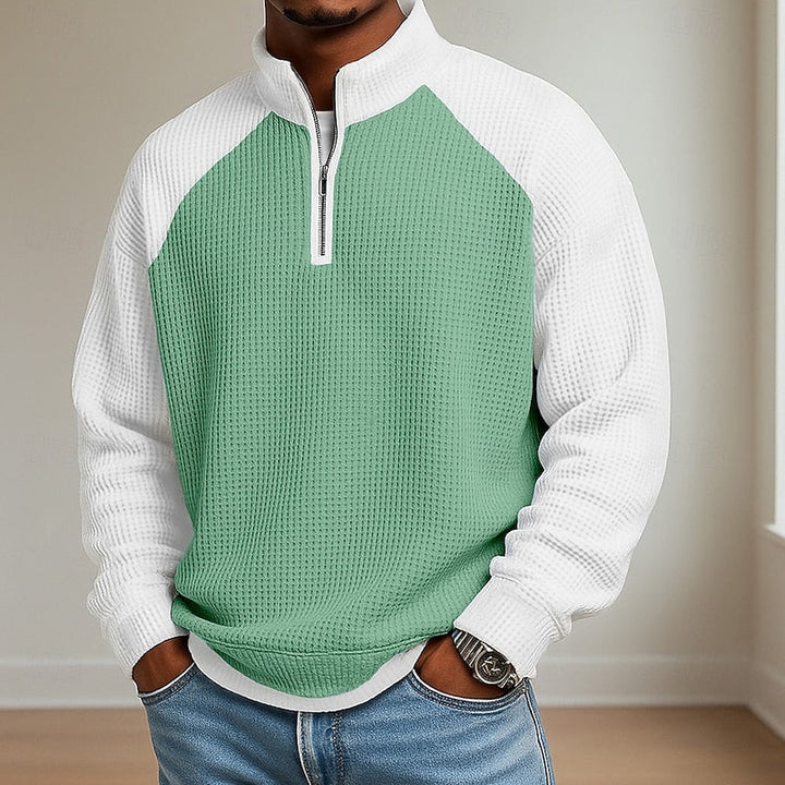 Nathaniel | Texturerad Quarter-Zip Pullover