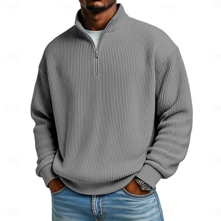 Nash | Ribbad Quarter-Zip Tröja