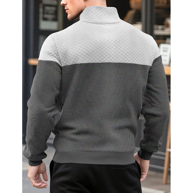 Harvey | Färgblock Quarter-Zip Pullover