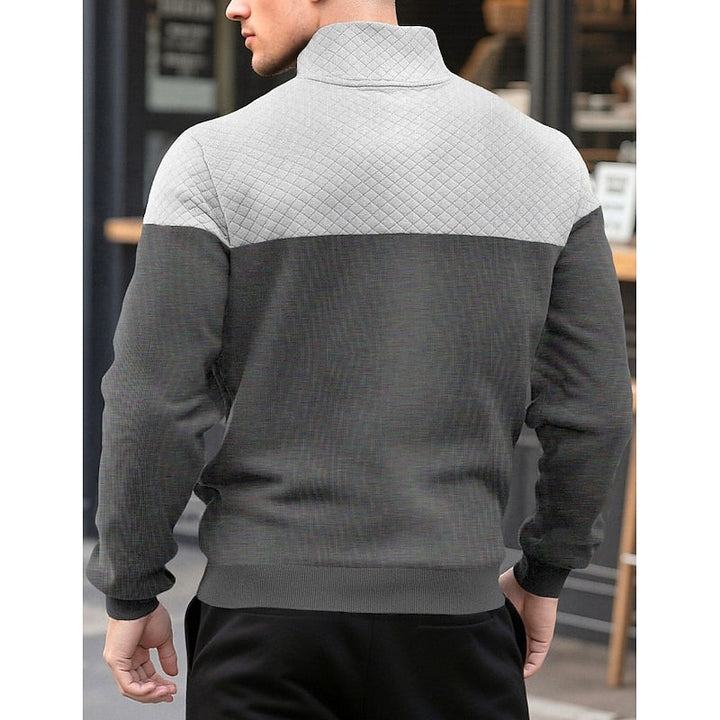 Harvey | Färgblock Quarter-Zip Pullover