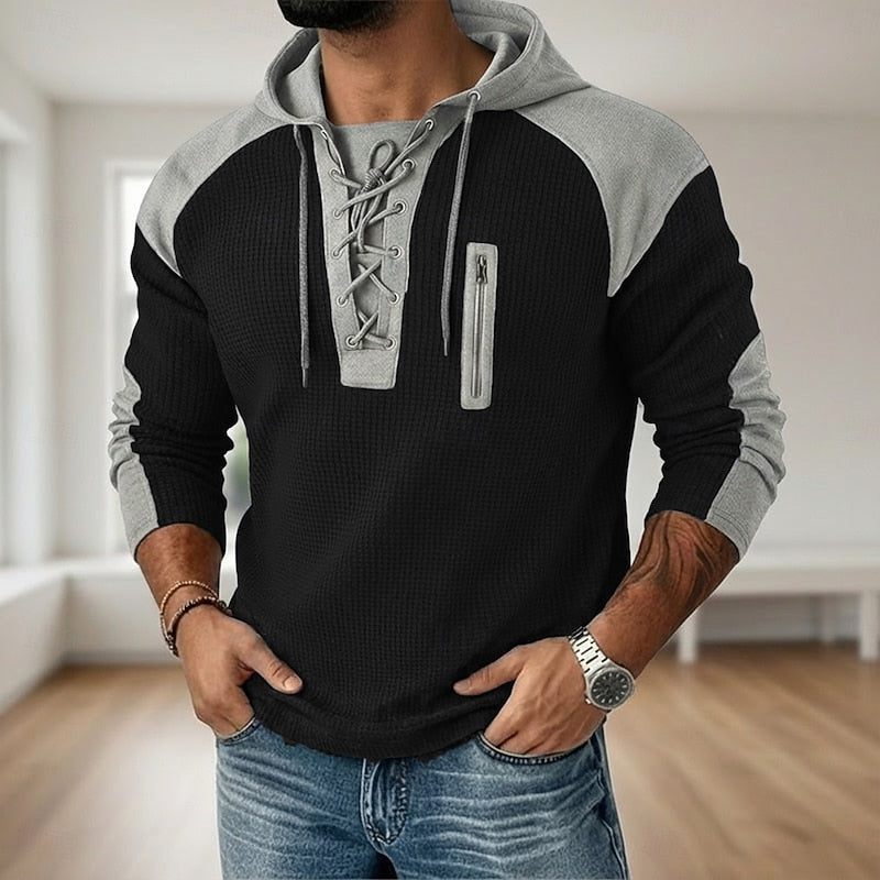 Rory | Snörning Texturerad Hoodie