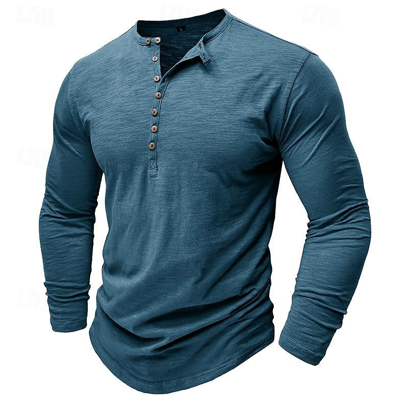 Nash | Klassisk långärmad Henley-skjorta
