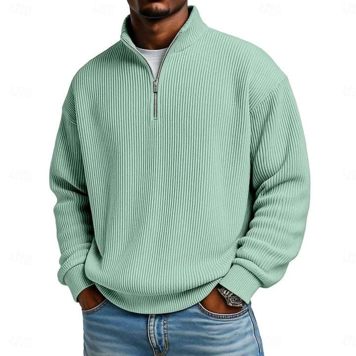 Nash | Ribbad Quarter-Zip Tröja