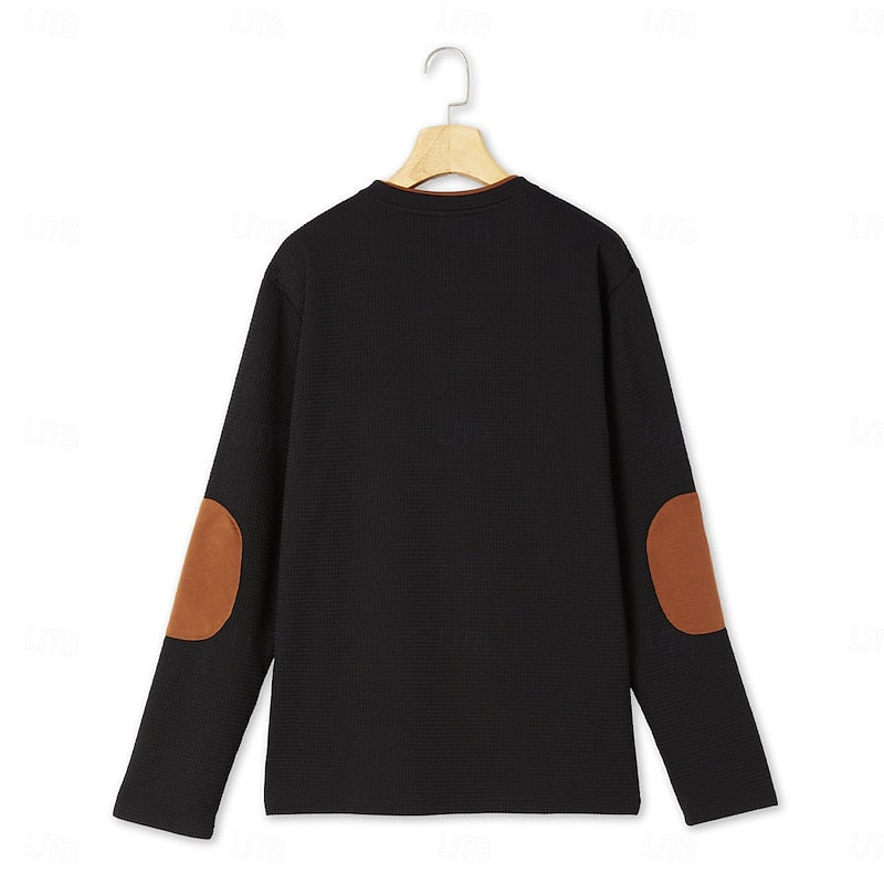 Harlan | Texturerad långärmad Henley-skjorta