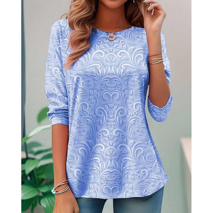 Bianca | Blommönstrad långärmad tunika