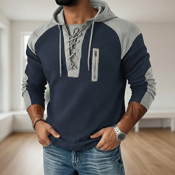 Rory | Snörning Texturerad Hoodie