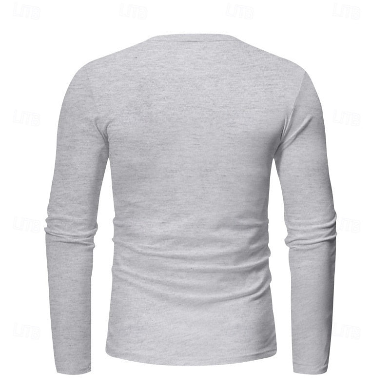 Grant | Klassisk Button-Neck Henley Skjorta