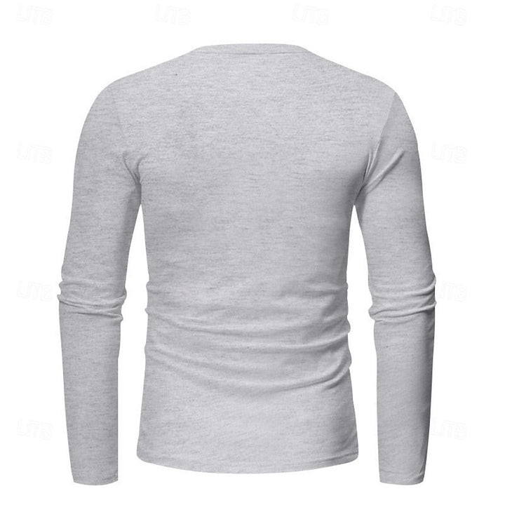 Grant | Klassisk Button-Neck Henley Skjorta
