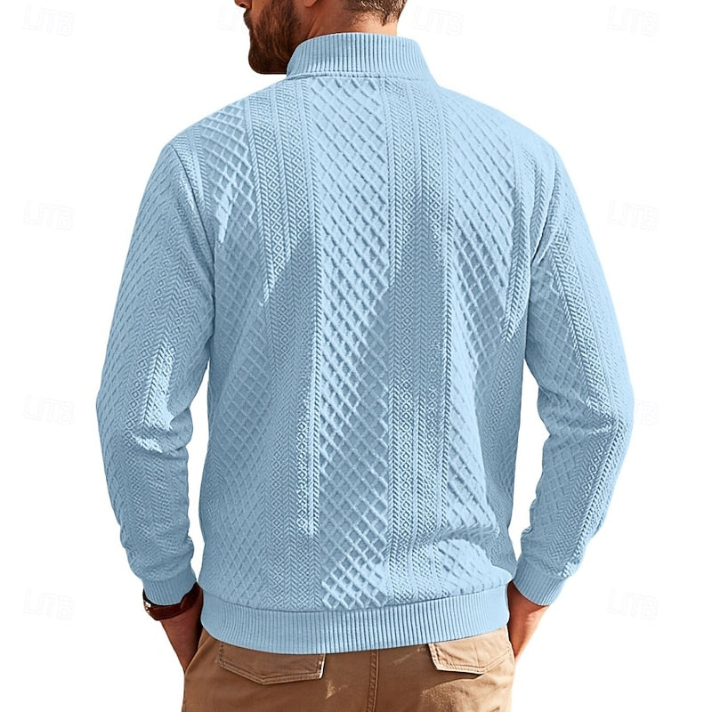 Graham | Texturerad Quarter-Zip Pullover