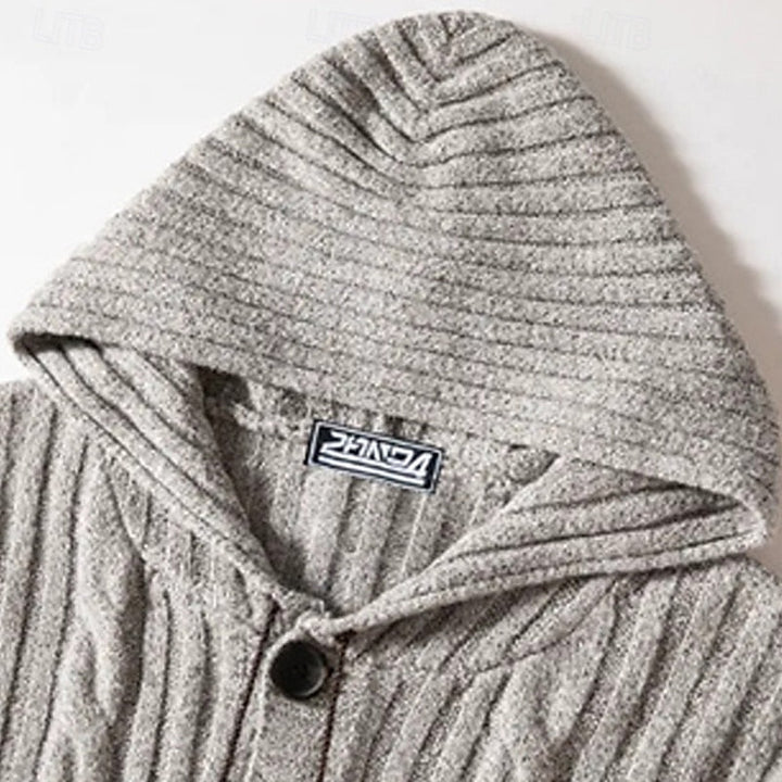 Hartley | Kabelstickad Huva Cardigan