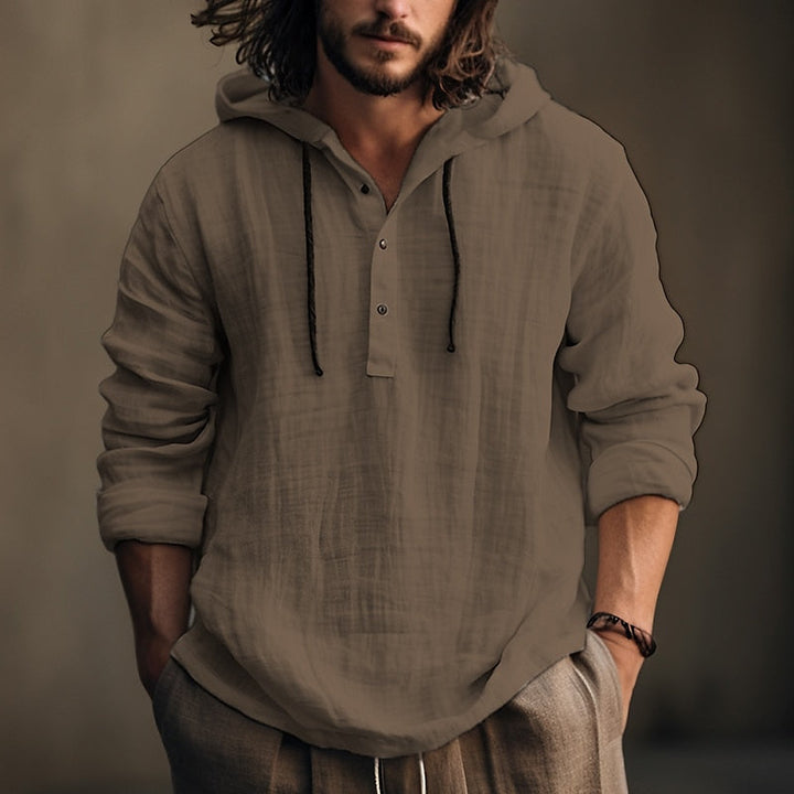 Silas | Avslappnad Hooded Skjorta