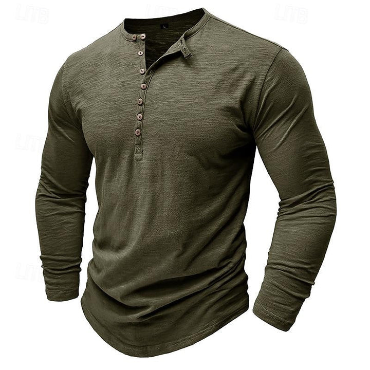 Nash | Klassisk långärmad Henley-skjorta