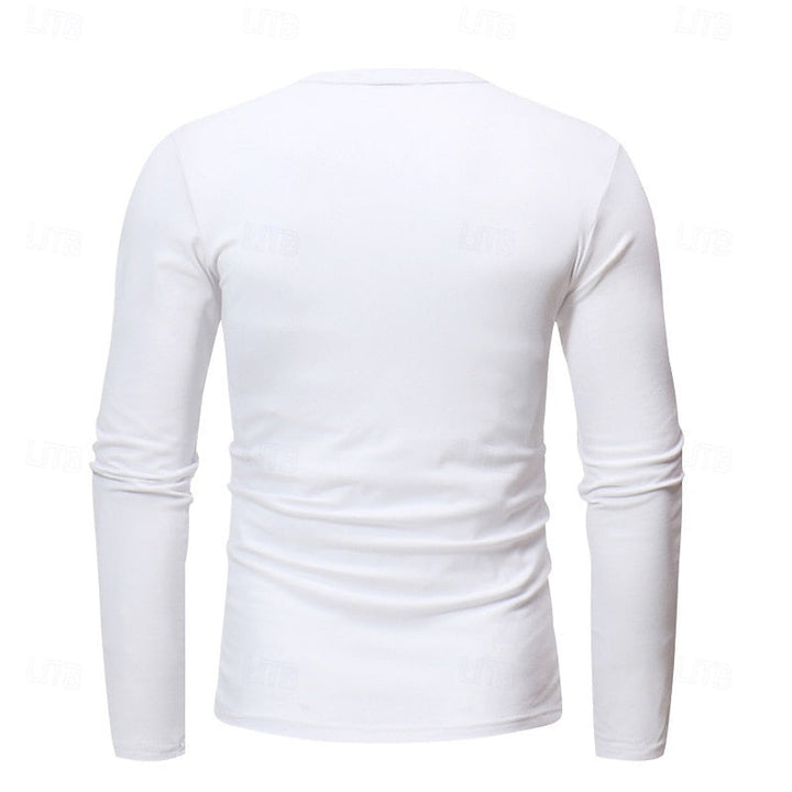 Grant | Klassisk Button-Neck Henley Skjorta