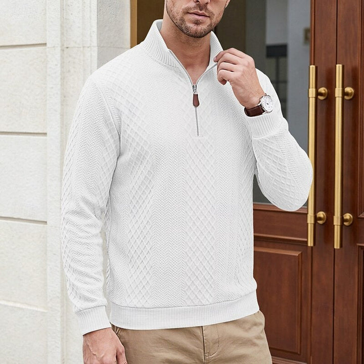 Graham | Texturerad Quarter-Zip Pullover