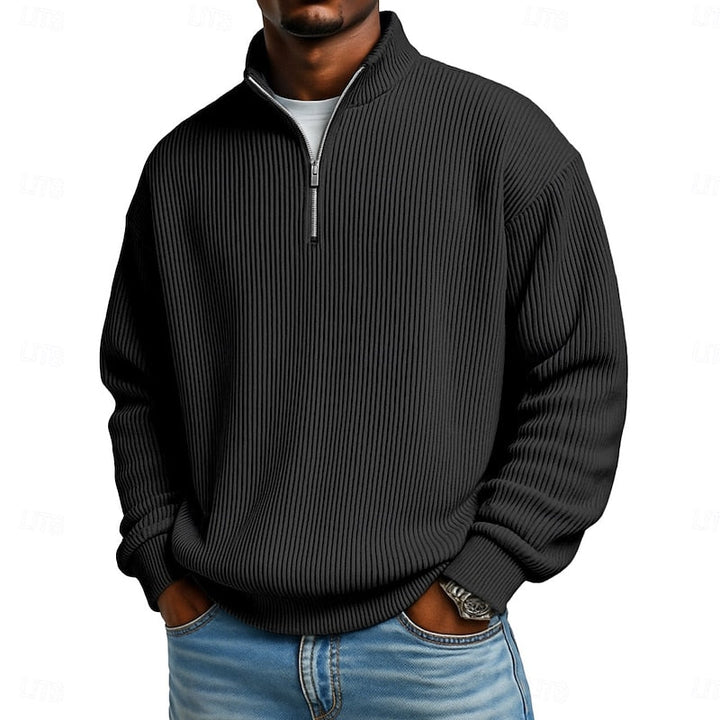 Nash | Ribbad Quarter-Zip Tröja