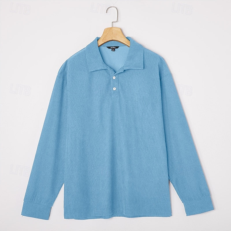 Julian | Texturerad långärmad polo