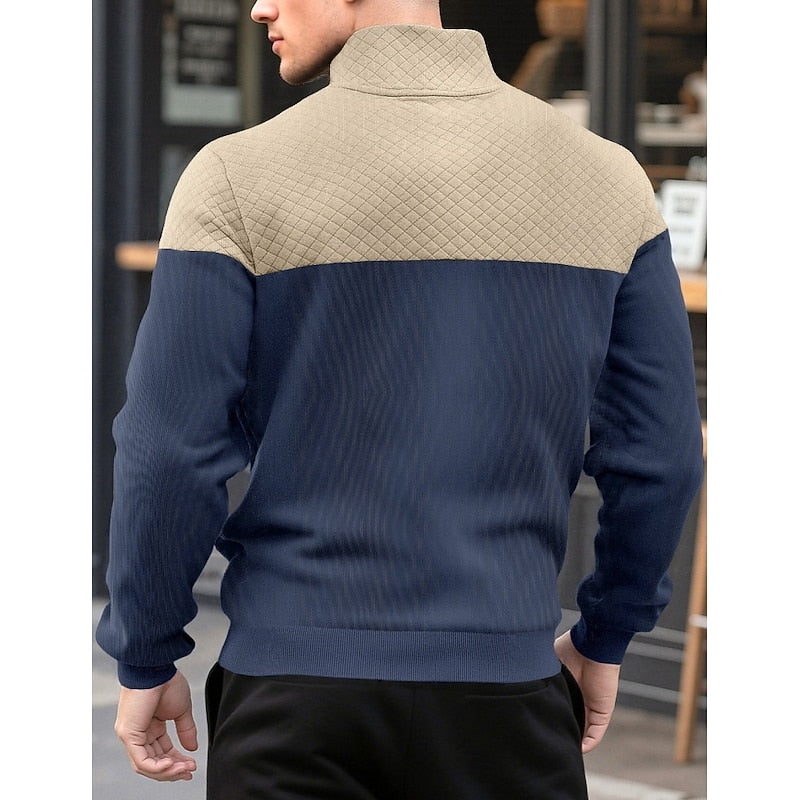Harvey | Färgblock Quarter-Zip Pullover