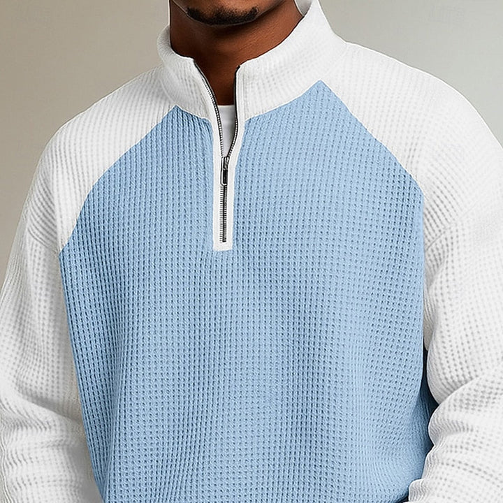 Nathaniel | Texturerad Quarter-Zip Pullover